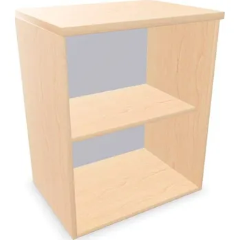 Policová skříň Kancelářská skříň - regál, nástavec, v x š x h: 740 x 600 x 445 mm, barva javor