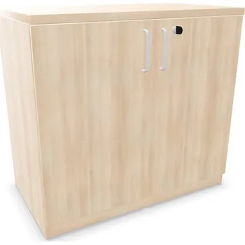 Policová skříň Kancelářská skříň - dveře dvoukřídlé, v x š x h: 740 x 800 x 445 mm, barva akácie
