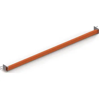 Dílenský regál Zábrana proti prostrčení palety, barva oranžová RAL2001, délka 2700 mm