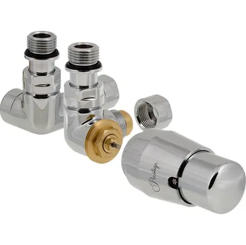 Ventil Vario Term Základní připojovací sada termostatického ventilu Vision, středové připojení Barva: Lesklý chrom, Provedení: Pravé, Svěrné spojky: 2x PEX-AL-PEX 16x2 mm