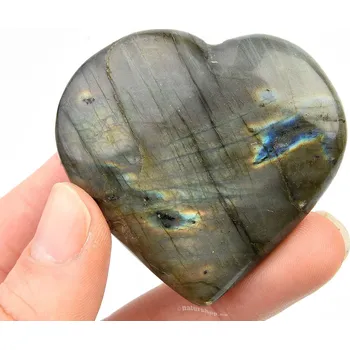 Přírodní kámen Labradorit hladké srdce (50g)