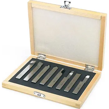 Příslušenstí k soustruhu Vybroušené soustružnické HSS nože 16 mm, sada 8 dílů (TrueTech)