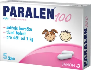Lék na bolest, zánět a horečku Paralen 100 mg 5 čípků