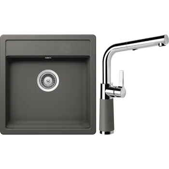 Granitový dřez Set Schock S11-7 (dřez Mono N-100S Silverstone + baterie SC-540.120 Silverstone)