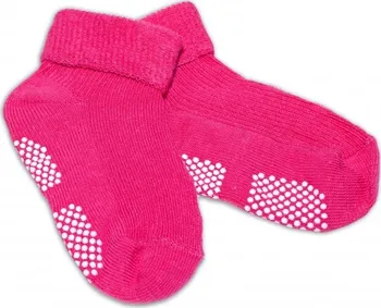 RiSocks Protiskluzové ponožky tmavě růžové 12-24 m