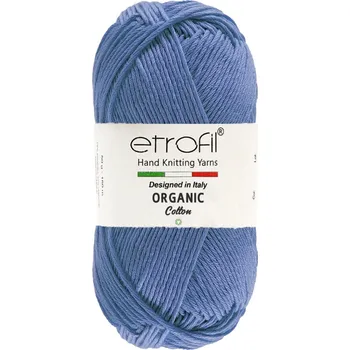 Příze Etrofil Organic Cotton Modrá EB024 (Organic Cotton EB024 Modrá)