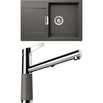 Granitový dřez Set Schock S7-5 (dřez Mono D-100 Silverstone + baterie SC-510.120 Silverstone)