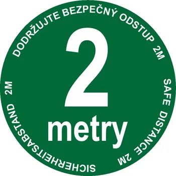 Dodržujte odstup 2 metry z 400 x 400 mm