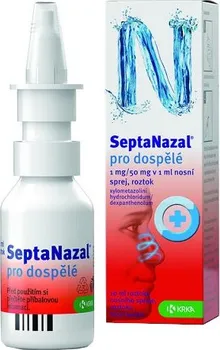 Lék na kašel, rýmu a nachlazení Septanazal Nosní sprej 1 mg/50 mg pro dospělé 10 ml