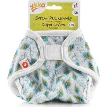 Plena Kikko Svrchní PUL kalhotky Newborn Kikko Peacock Feathers