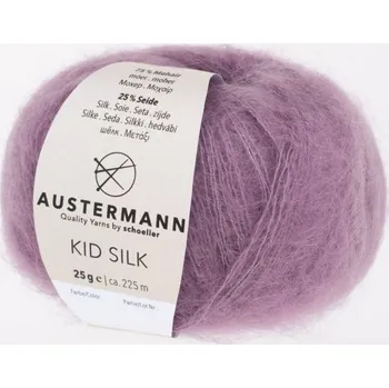 Příze Austermann Kid Silk 24 Hnědofialová (Kid Silk 24 MAUVE)