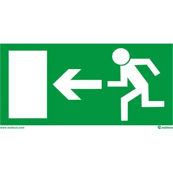 Walteco Únikový východ vlevo FTL, 200x100mm, plastová tabulka