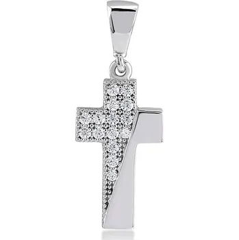 Přívěsek Lillian Vassago Zlatý křížek se zirkony LLV11-GP008W