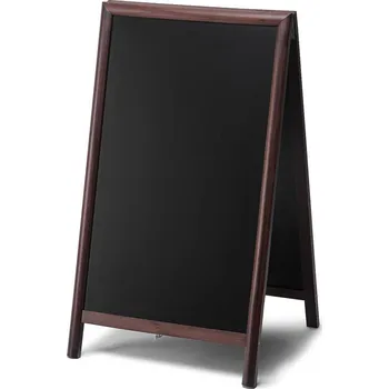 Značení Dřevěné áčko s křídovou tabulí 68x120, tmavě hnědá