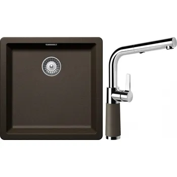 Kuchyňský dřez Set Schock S11-11 (dřez Greenwich N-100 Bronze + baterie SC-540.120 Bronze)