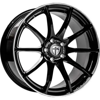 Alu kolo Tomason TN1 8,5x19 5x108 ET40, černé lesklé, leštěný okraj, kužel, Ø 72,6 mm