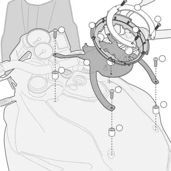 Motodoplněk Kappa BF15K redukce pro montáž TANKLOCK tankvaku na víčko nádrže motorky BMW F 650 GS / F 800 GS (08-17), BMW F 700 GS (13-17), BMW F 800 GS Adventure (13-18) BMW F 800 GS rok 08-17