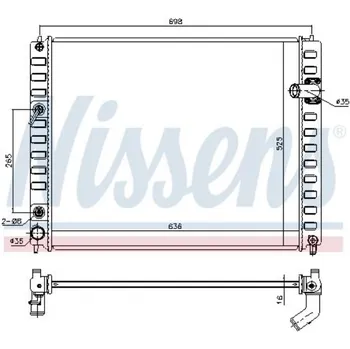 Chladič motoru Nissens 681208