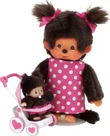 plyšák Monchhichi Mončiči set s kočárkem 20 cm