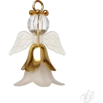 Vánoční dekorace Korálkový andělíček pro štěstí Z (Dekorace Anděl z korálků - Vánoční ozdoba Andílek pro štěstí)