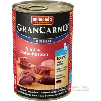 Volný čas Animonda Gran Carno Junior hovězí & krůtí srdce 400 g