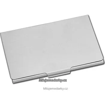 jednoduchý vizitkář-obal na vizitky z lesklého kovu