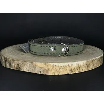 Obojek pro psa Palkar obojek z velurové kůže pro psy 35 cm x 16 mm vojenská (Palkar obojek z velurové kůže pro psy 35 cm x 16 mm vojenská)