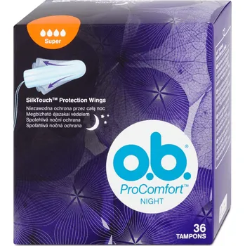 Menstruační tampony Johnson & Johnson O.B. Procomfort Night Super Tampons 36 ks