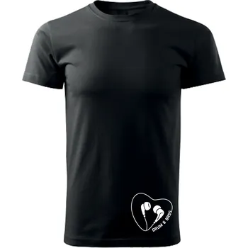 Pánské tričko DNBMARKET.CZ Pánské tričko VALENTÝN 2020 (3) Velikost: 4XL, Barva: Černá - Design 1