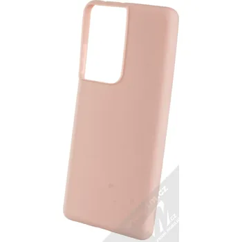 Pouzdro na mobilní telefon 1Mcz Matt TPU ochranný kryt pro Samsung Galaxy S21 Ultra světle růžová (powder pink)