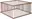 Puppolina Dřevěná ohrádka 150 x 150 cm, transparentní šedá