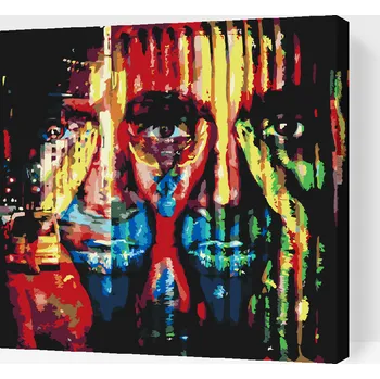 Malování podle čísel - Dvě tváře Velikost: 50x50cm, Rámování: Pouze srolované plátno