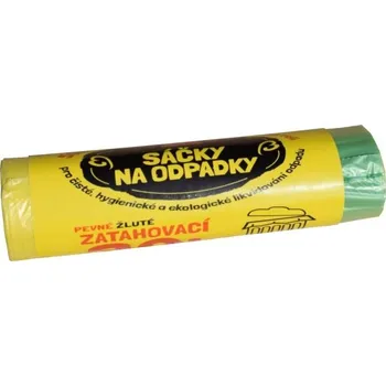 Pytle na odpadky Sáčky na odpadky zavazovací 30 litrů, 50x60 cm, žluté, 15 ks/bal. 255060ZZL