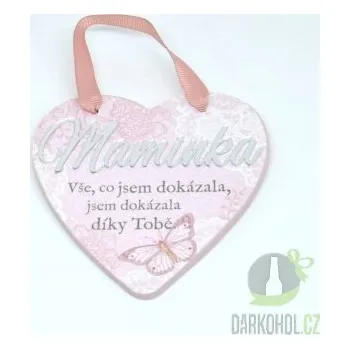 Svatební dekorace Závěsná plaketka srdce Maminka-poslední kus!
