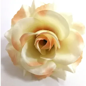 umělá květina Hlavičky růží krémovo- lososové - 10 cm - 1 ks