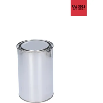 barva na kov barva antikorozní polomatná na zinek RAL3018 - jahodová červená, 1 kg