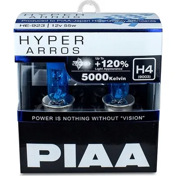 Autožárovka PIAA Hyper Arros 5000 K H4 + 120 % 2 ks