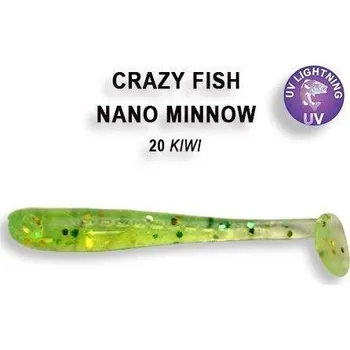 Umělá nástraha Gumová nástraha Crazy Fish Nano Minnow 4cm 20 Kiwi (8ks)