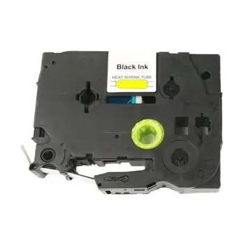 Pásek do tiskárny Smršťovací bužírka - BROTHER HSe-631 - 12 mm žlutá - černý tisk - kompatibilní