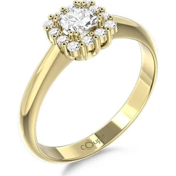 Šperk Couple, Elegantní prsten Clara, žluté zlato se zirkony, vel. 53, prům. 16.9 mm, 585-66-1-0294.0Z00.0.53.001