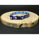 Palkar obojek z popruhu pro psy 25 cm x 10 mm fialovo-modrá s tlapkami (Palkar obojek z popruhu pro psy 25 cm x 10 mm fialovo-modrá s tlapkami)