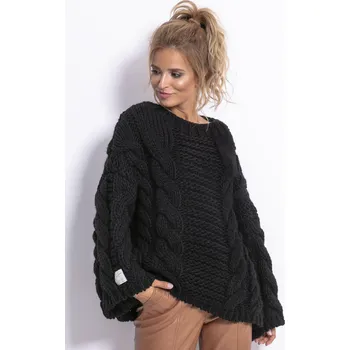 Dámský svetr Glara Dámský vlněný oversized svetr 578473 černá