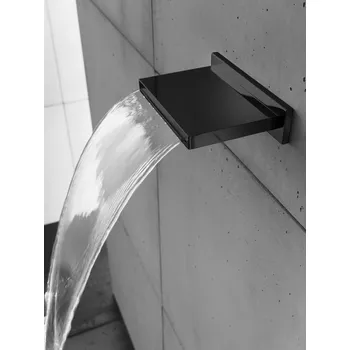 Sprchová hlavice Sanjet BLACK Vodopád 20x2x15 cm, černý matný, E044086B