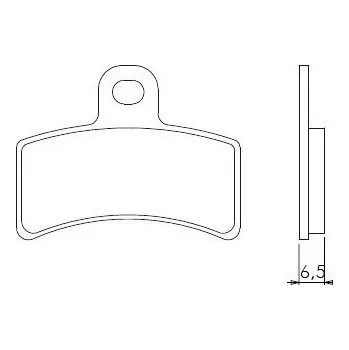 Brzdový komplet Brenta FT3039 zadní organické brzdové destičky na motorku GAS GAS EC 50 ROOKIE rok 01-04