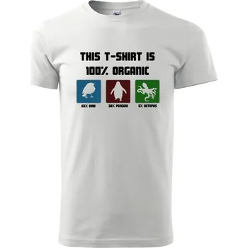 Pánské oblečení Pánské tričko 100% organic Barva: Tyrkysová, Velikost: XXL