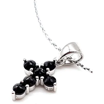 Přívěsek Decentní křížek s českými granáty