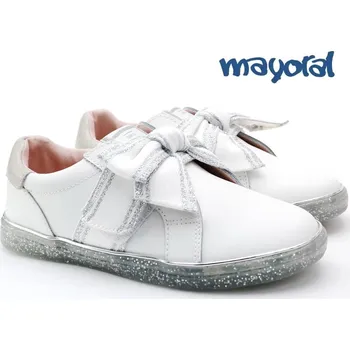 Dívčí polobotky Dětské boty MAYORAL 45.241 055 white Velikost: 28