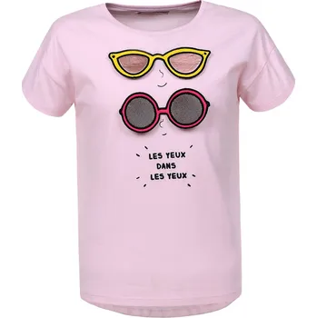 Chlapecké tričko Dívčí triko - Glo-Story GPO-0465, světlonce růžová Barva: Růžová, Velikost: 98