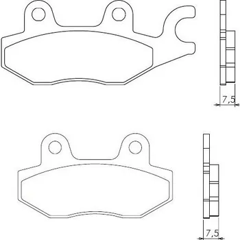 Brzdový komplet Brenta FT3064 (pravý přední kotouč) přední organické brzdové destičky na motorku TRIUMPH TRIDENT 750 rok 91-98