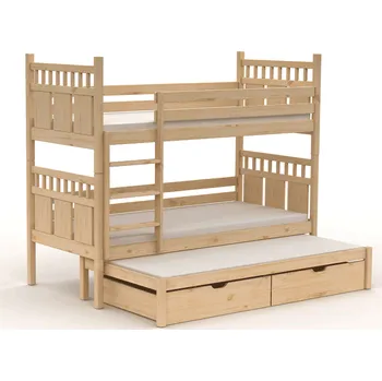 Dětská postel Patrová postel s přistýlkou VAŠÍK B902 borovice